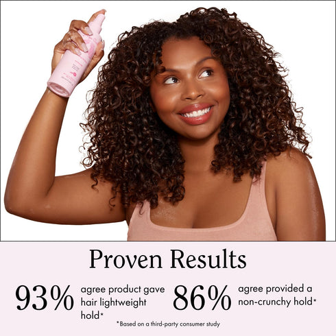 Rizos Curls Alcohol-Free Volumizing Hair Spray, Touchable Hold Without Crunch, Infused with Rosemary & Argan Oil