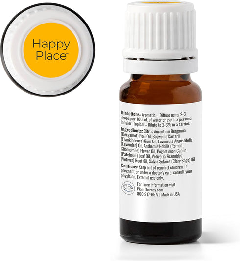 Plant Therapy KidSafe Happy Place Essential Oil Blend, 10 mL, 100% Pure, Therapeutic Grade