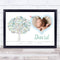 The Card Zoo New Baby Birth Details Christening Nursery Blue Tree Photo Keepsake Gift Print