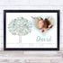 The Card Zoo New Baby Birth Details Christening Nursery Blue Tree Photo Keepsake Gift Print