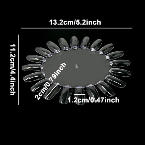 Honbay 20PCS Plastic False Nail Swatches Wheels, Nail Art Color Polish Display Wheel for Manicure