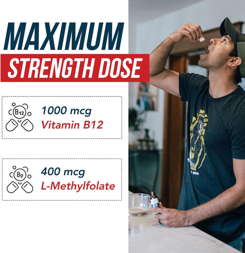 BioActive Vitamin B12, 1000 mcg, 3 BioActive B12 Forms, Methylfolate, Sublingual, Cherry Flavor