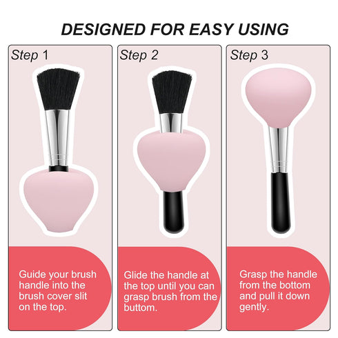 Makeup Brush Covers, Reusable Silicone Organizer Case for Brushes, 6 Pack Dustproof Brush Protector for Travel and Home