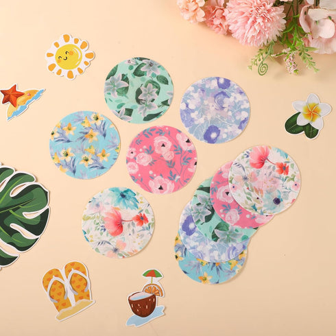 25pcs Waterproof Adhesive Sensor Covers for Libre 2/3, Floral Pattern CGM Tape, Sweatproof Stickers