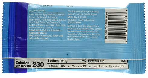 RXBAR Blueberry AM Protein Bar, 1.9 OZ