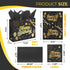 Sipthene 13 1 Black Birthday Gift Bag with Tissue Paper and Greeting Card, Happy Birthday Gift Bags for Party, Hot Foil
