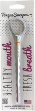 Model T Medical Grade Stainless Steel Tongue Cleaner with Ergonomic Handle, Reduces Bad Breath and Improves Taste
