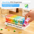 Monthly Pill Organizer 2 Times a Day, 30 Day Pill Case with Small Compartments for Vitamins and Travel Medicine
