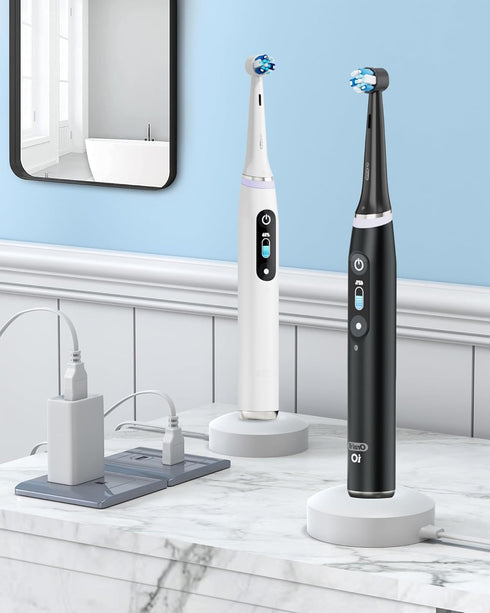 WUKUR Charger for Oral B iO Series, Compatible with Electric Toothbrush 7/8/9/10, Magnetic Travel Base (White)