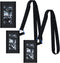 2 Pack Blood Glucose Meter Case with Lanyard, Compatible with Dexcom G7, Pouch with Viewing Window (Black)