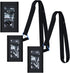 2 Pack Blood Glucose Meter Case with Lanyard, Compatible with Dexcom G7, Pouch with Viewing Window (Black)