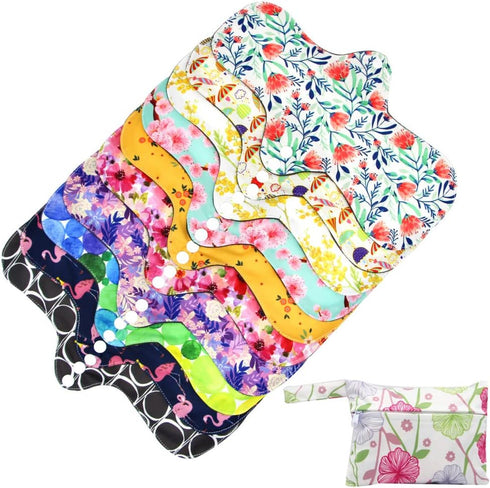 Reusable Menstrual Pads - Bamboo Charcoal Menstrual Heavy Incontinence Pads |Sanitary Pads