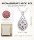 INFUSEU Aromatherapy Necklaces, Essential Oils Diffuser for Women with 7 Lava Rocks Stones, 24" Chain
