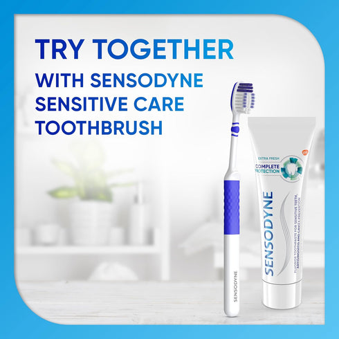 Sensodyne Complete Protection Sensitive Toothpaste, Extra Fresh for Gingivitis & Sensitive Teeth - 3.4 Ounces