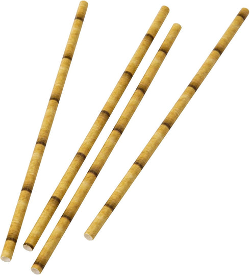 Talking Tables Tropical Fiesta Bamboo Paper Straws, Pack of 30, Biodegradable Eco-Friendly