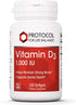 Protocol Vitamin D3 1,000 IU, 120 Softgels, Non-GMO, Halal, Keto-Friendly for Bone & Teeth Support
