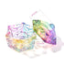 KADS 6Pcs Mini Colorized Glaze Nail Art Dappen Dish, Hexagon Crystal with Cap