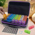 Nuytghr Medicine Pill Organizer, Monthly Tablet Box Travel Case, Weekly Holder, Supplement Dispenser with Numbered Lids