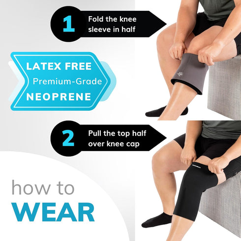 BraceAbility Plus Size Neoprene Knee Sleeve - Compression Support Brace for Bariatric Men or Women with Arthritis