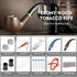 Scotte Handmade Wood Pipe Kit with Replaceable Pipe Stem and Accessories in Gift Box (Black & Brown)