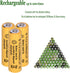 8 Packs 1.2V AA 900mAh Ni-CD Rechargeable Solar Light Batteries for Outdoor Solar Lights, String Lights, Garden Lights, Solar Wall Lights