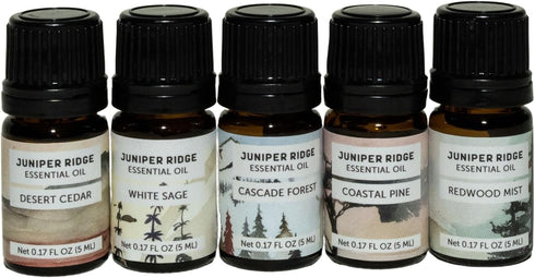 Juniper Ridge Desert Cedar Essential Oil - Aromatic Fragrance with Sweet Cedar Resin & Warm Leather Notes - 5ml - Packaging May Vary