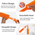 4 Pack Microfiber Dusters: 15 Inch Length, Flat Design, Detachable and Washable Feather Duster for Cleaning