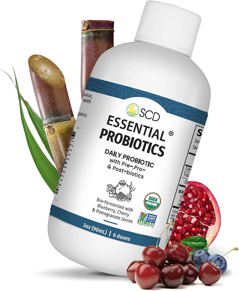 SCD Essential Probiotics for Women, Men, Kids, Toddlers, Travel Probiotic for Digestion and Immunity, Trial Size 3 fl oz