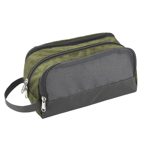 Toiletry Bag, Light Mesh Travel Toiletry Organizer for Weekend Trip Gym Bag Mens Shaving Kit Bag (Army Green)