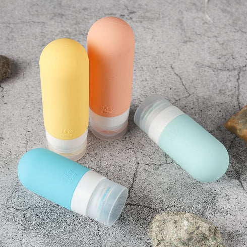 16 Pack Travel Bottles Set, TSA Approved Leak Proof Silicone Containers for Toiletries (16 pcs, White Pack)