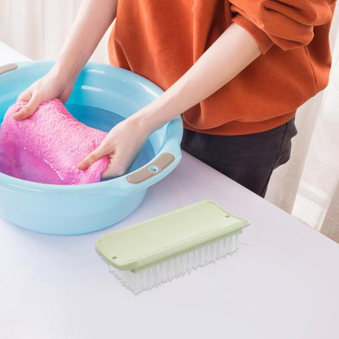 Mobestech 2pcs Cleaning Brush Set, Hand Scrub Brush, Deck Scrub Brush, Tile Scrubber, Shoe Brush, Minimalist Household