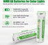 WENJOOP 12 Pack 1.2V 1600mAh AA Rechargeable Batteries for Solar Lights, NiMH Precharged Low Self-Discharge