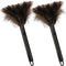 2 Pack Ostrich Feather Duster, 10 Inch Fluffy Natural Feather Duster with Plastic Handle, Extensible Cleaning Supplies