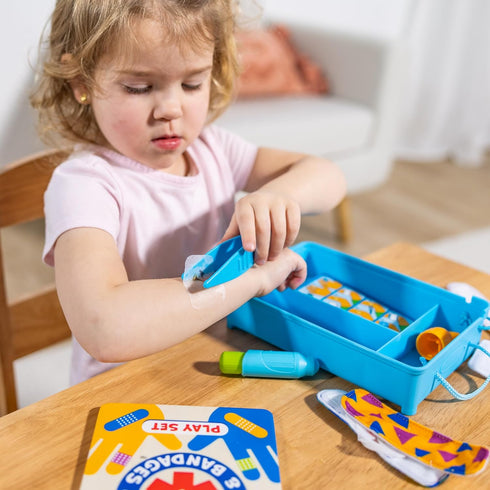 Set 3+ Melissa & Doug Boo-Boos & Bandages Reusable First Aid Pretend Play for Ages - FSC Certified