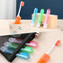 Patelai 8 Pieces Travel Toothbrush Set - Soft Bristle Mini Foldable Tooth Brush with Case for Camping (Bright Color)
