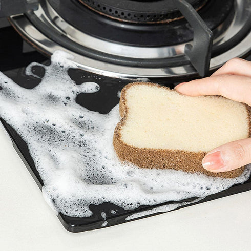 1Pc Multifunction Scrub Sponges, Toast Shape Dish-Washing, Cute Sandwich Sponge for Household Kitchen
