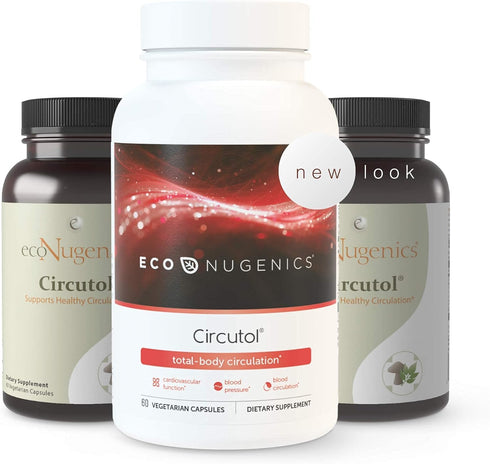 Circutol Blood Pressure Supplement, EcoNugenics - 60 Capsules, Heart Support with Nattokinase