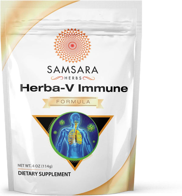 Samsara Herbs Herba-V Immune (4oz/114g) - Herbal Support Formula with 18 Powerful