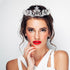 Lurrose Star Shaped Rhinestone Crowns, Bridal Tiaras Headpiece for Wedding Ceremony Party