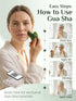 Rena Chris Gua Sha Facial Tools, Xiuyan Jade Guasha Tool for Acupuncture, Manual Massage Tool for Jawline Sculpting