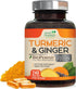 Turmeric Curcumin Supplement 2600mg with Organic Ginger & Turmeric, 95% Curcuminoids, BioPerine for Best Absorption