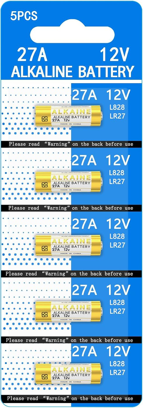 HoootCell A27 Battery, 27A 12V Alkaline Batteries Long-Lasting 12 Volt A27 Battery for