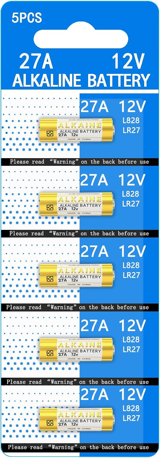 HoootCell A27 Battery, 27A 12V Alkaline Batteries Long-Lasting 12 Volt A27 Battery for