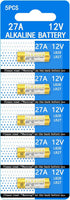 HoootCell A27 Battery, 27A 12V Alkaline Batteries Long-Lasting 12 Volt A27 Battery for