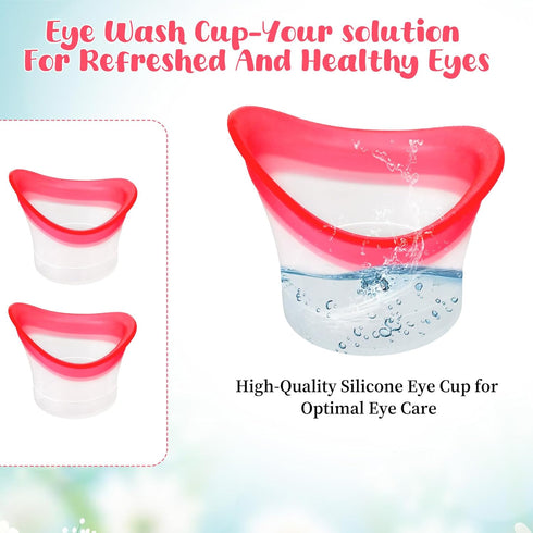 WY LIGHTING LEVEL 2pcs Eye Wash Cup Eye Wash Cleaner Kit Silicone Eyes Cleaning Cup for Rinse Portable eye Care Tool