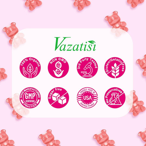 2 Pack Calcium Magnesium Zinc Gummies with Vitamin D3 & B12, Sugar Free, Vegan Peach Flavor Calcium Supplements for
