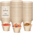 4oz Small Paper Bowl, 150 Pack Disposable Chili Bowls, Compostable Bagasse Fiber Bowls for Condiments