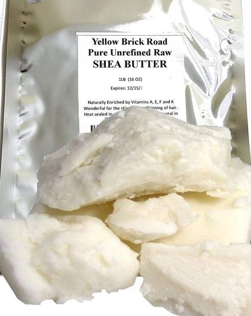 Yellow Brick Road 100% Raw Unrefined Shea Butter, African Grade A, 1 Pound (16oz)