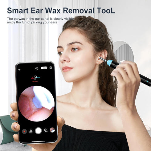 vasdaren 1296P, 9 Set 8 Ear Wax Removal, Ear Wax Removal Tool Camera Built-in Easy and Safe Ear Cleaning, Earwax