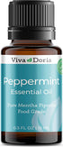 Viva Doria 100% Pure Northwest Peppermint Essential Oil, Undiluted, Food Grade, 15 mL (0.5 Fl Oz)